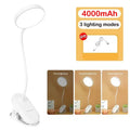 LED Clamp Desk Lamp – USB Rechargeable, 3 Lighting Modes, Flexible Neck