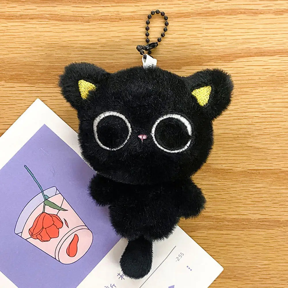 Black Cat Plush Keychain – Cute Kitten Charm Gift