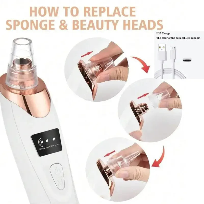 Blackhead Remover Vacuum – Electric Facial Pore Cleanser