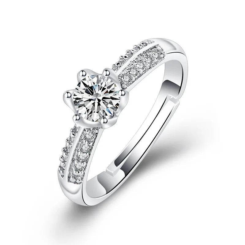 Sterling Silver Heart Ring – AAA Zircon, Women’s