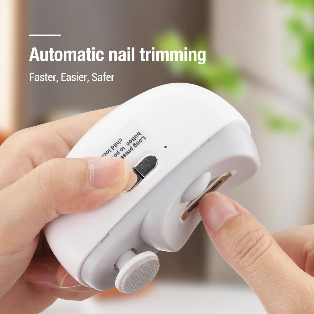 Electric Nail Clipper – Rechargeable Trimmer with Light