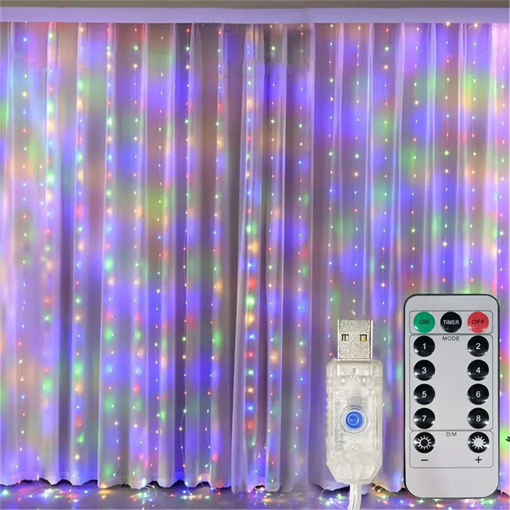 USB Fairy Curtain String Lights – Indoor & Outdoor